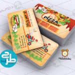 طرح لایه باز کارت ویزیت پیتزا و ساندویچ 007