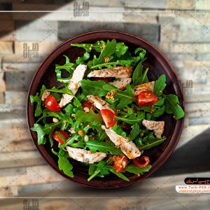 عکس با کیفیت دوربری شده بشقاب سالاد