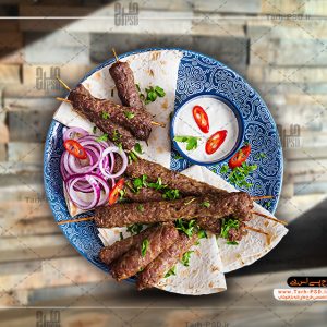 عکس با کیفیت دوربری شده بشقاب غذا